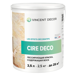  VINCENT DECOR CIRE DECO лессирующая полупрозрачная краска содержащая воск 